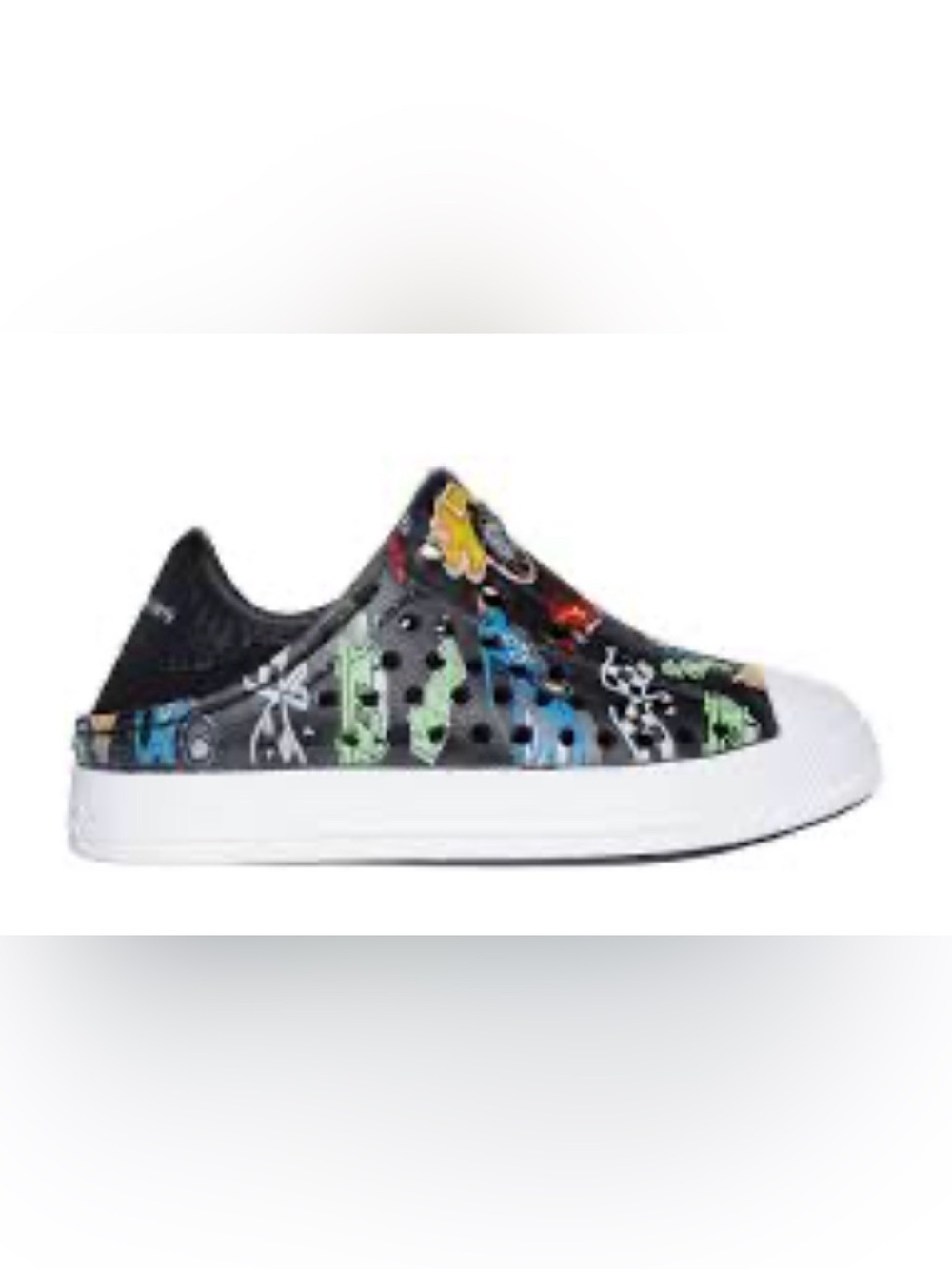 Kids Black Slip-On Clog Sneakers